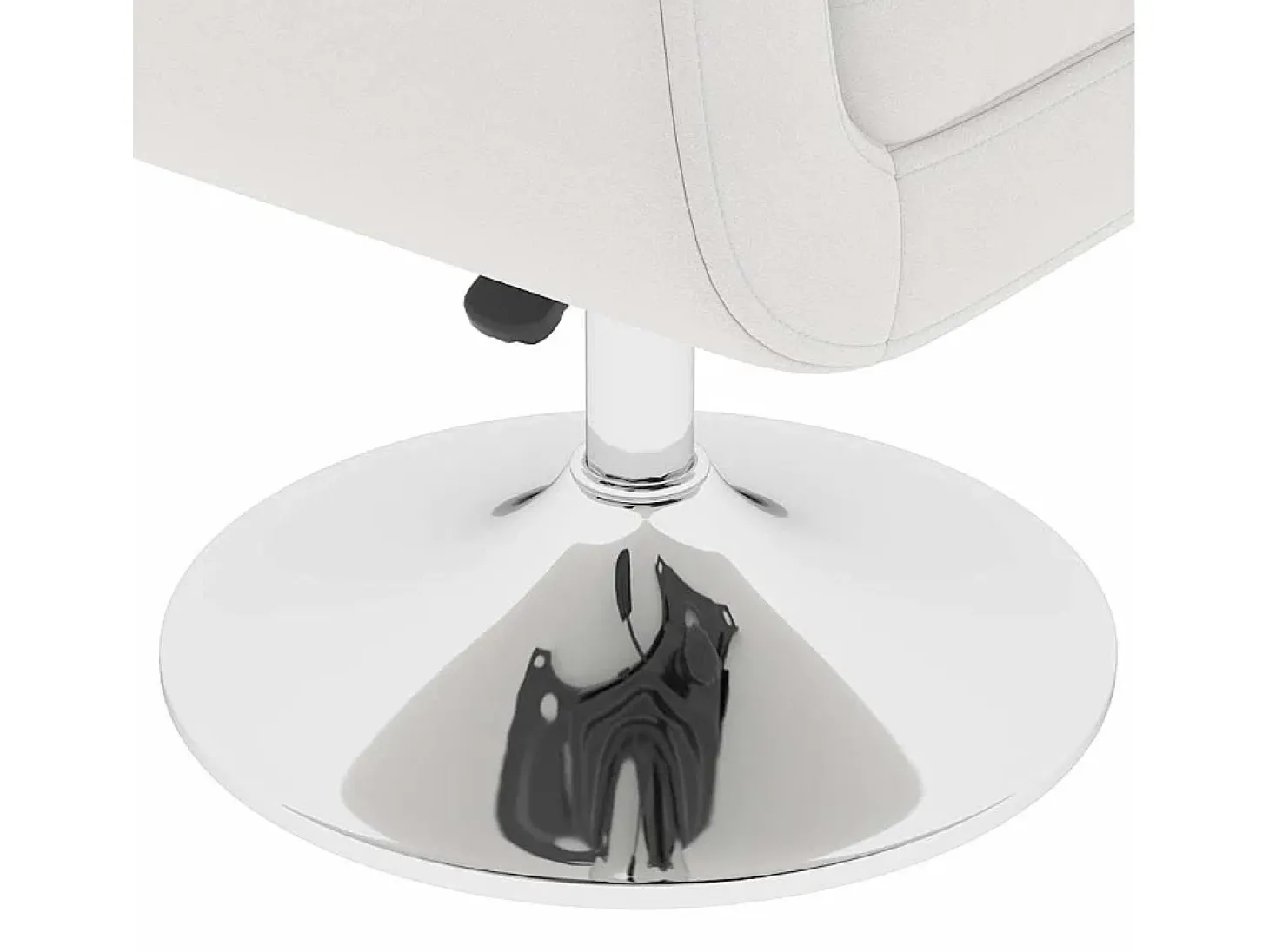 Taburete de bar cuero sintético blanco
