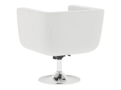Taburete de bar cuero sintético blanco