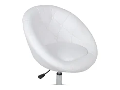 Taburete de bar cuero sintético blanco