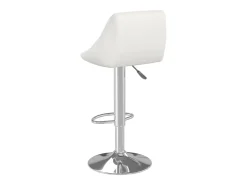 Taburete de bar de piel sintética blanca