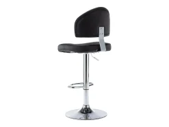 Taburete de bar de piel sintética negra