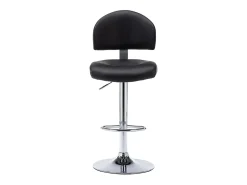 Taburete de bar de piel sintética negra