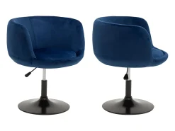 Taburete de bar de terciopelo azul NOLAN