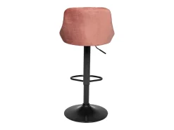 Taburete de bar de terciopelo rosa ROBIN