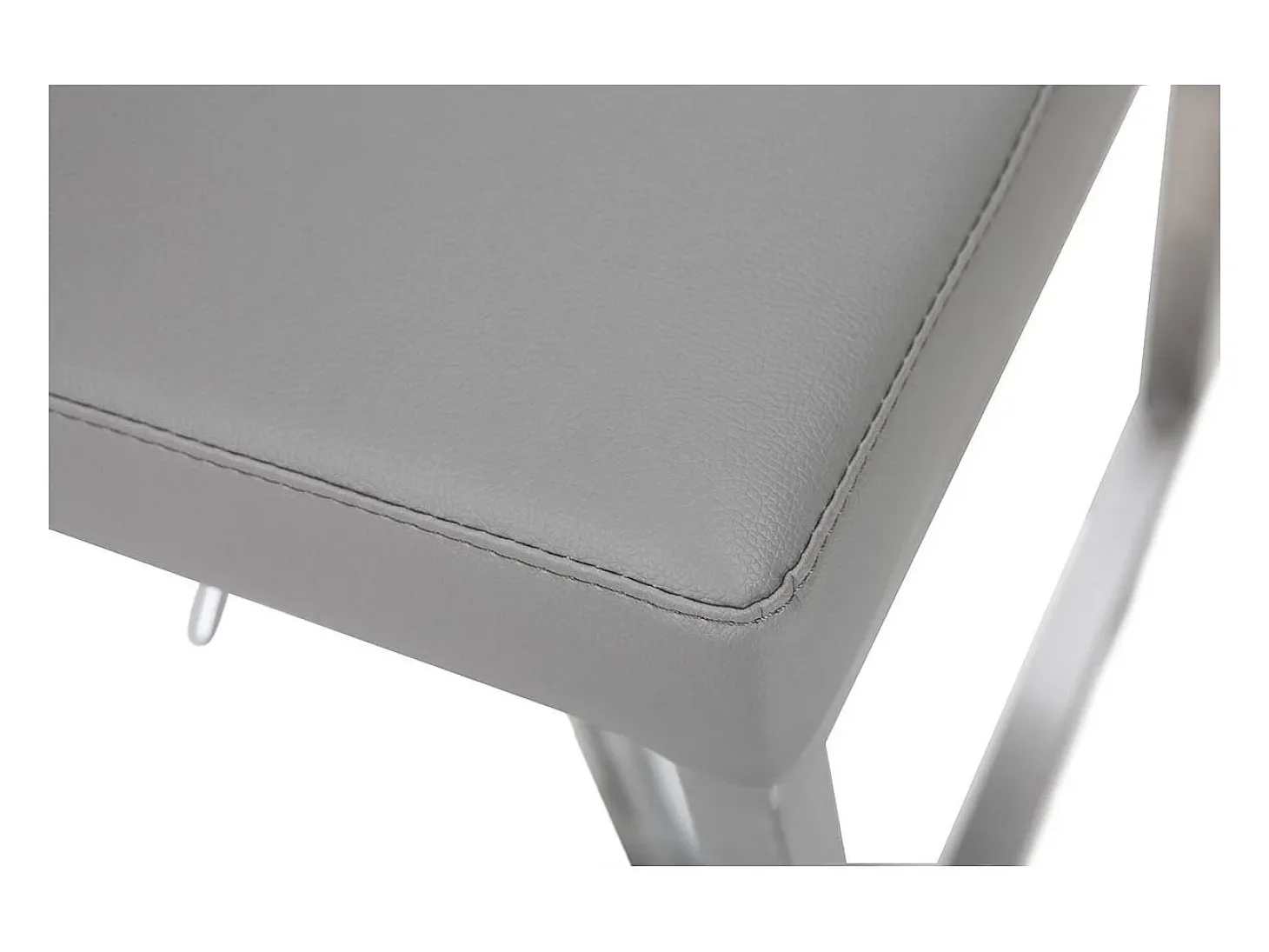 Taburete de bar diseño contemporáneo - metal y PU gris - KYLE
