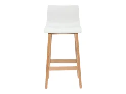 Taburete de bar diseño madera y blanco 65cm lote de 2 NEW SURF