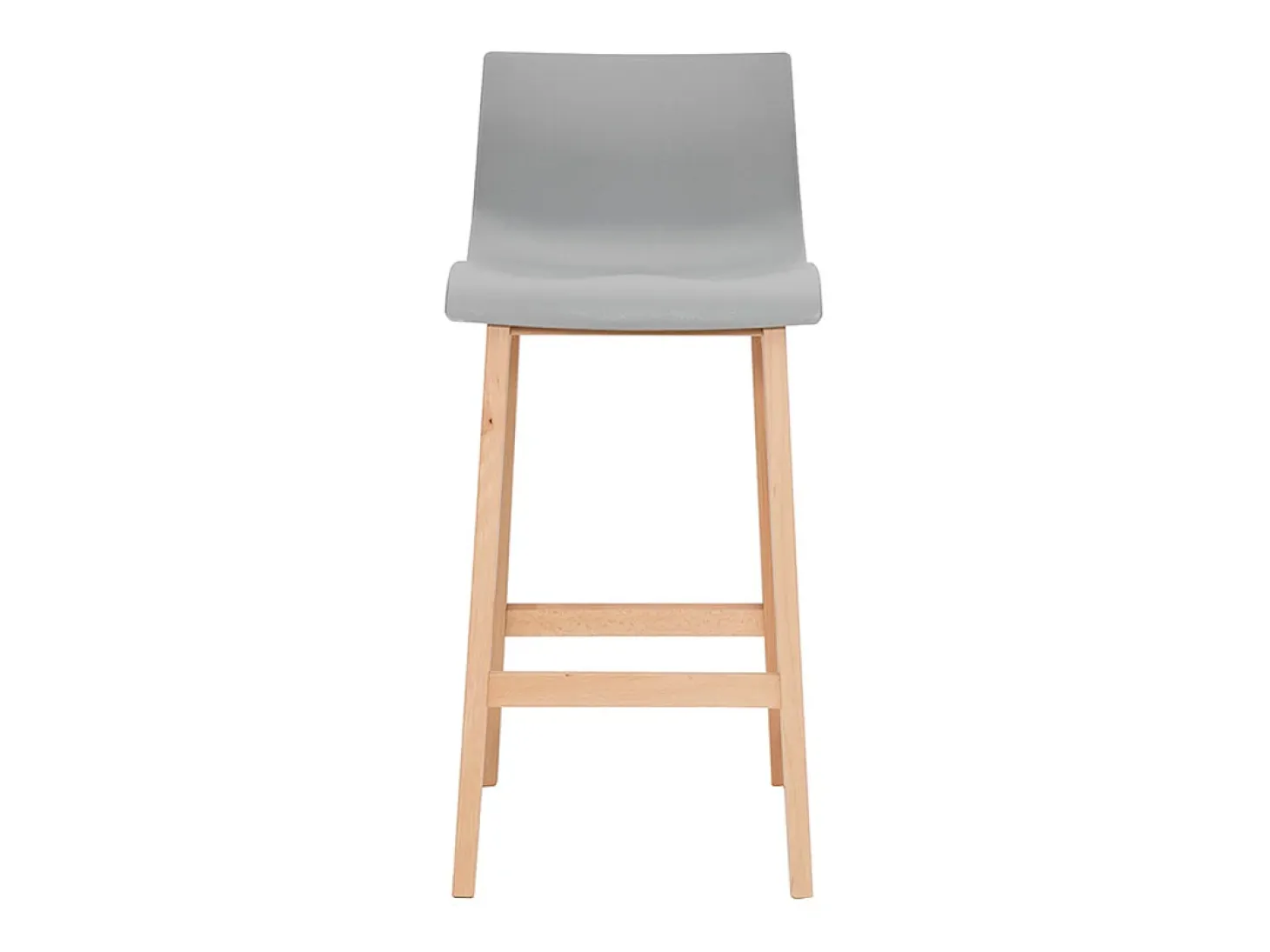 Taburete de bar diseño madera y gris claro 65cm lote de 2 NEW SURF