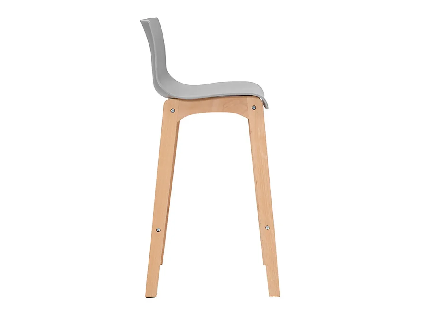 Taburete de bar diseño madera y gris claro 65cm lote de 2 NEW SURF