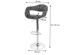 Taburete de bar MCW-A47b, negro