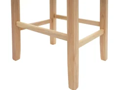 Taburete de bar MCW-C33, imitación de ante, patas claras, tela/tejido