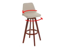 Taburete de bar MCW-C43 (juego de 2), crema