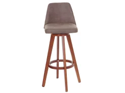 Taburete de bar MCW-C43 (juego de 2), vintage marrón, patas claras