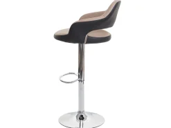 Taburete de bar MCW-F16 (juego de 2), taupe-negro