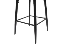 Taburete de bar MCW-H93 (juego de 2), imitación de cuero crema-beige