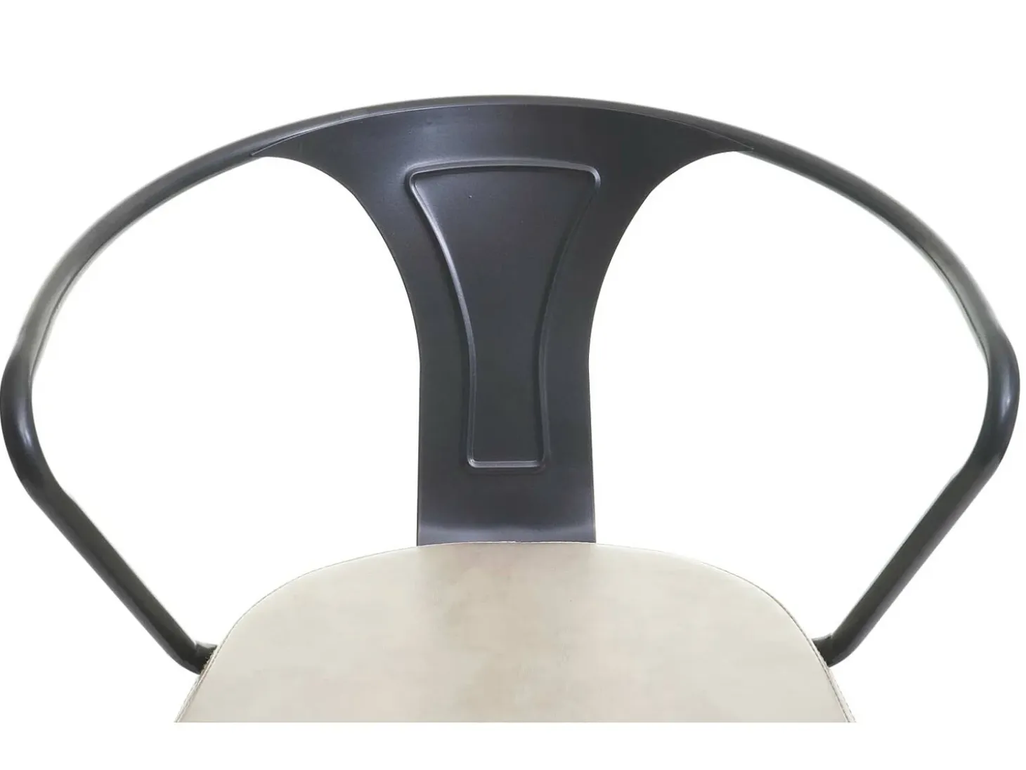 Taburete de bar MCW-H10b (juego de 2), vintage negro-crema