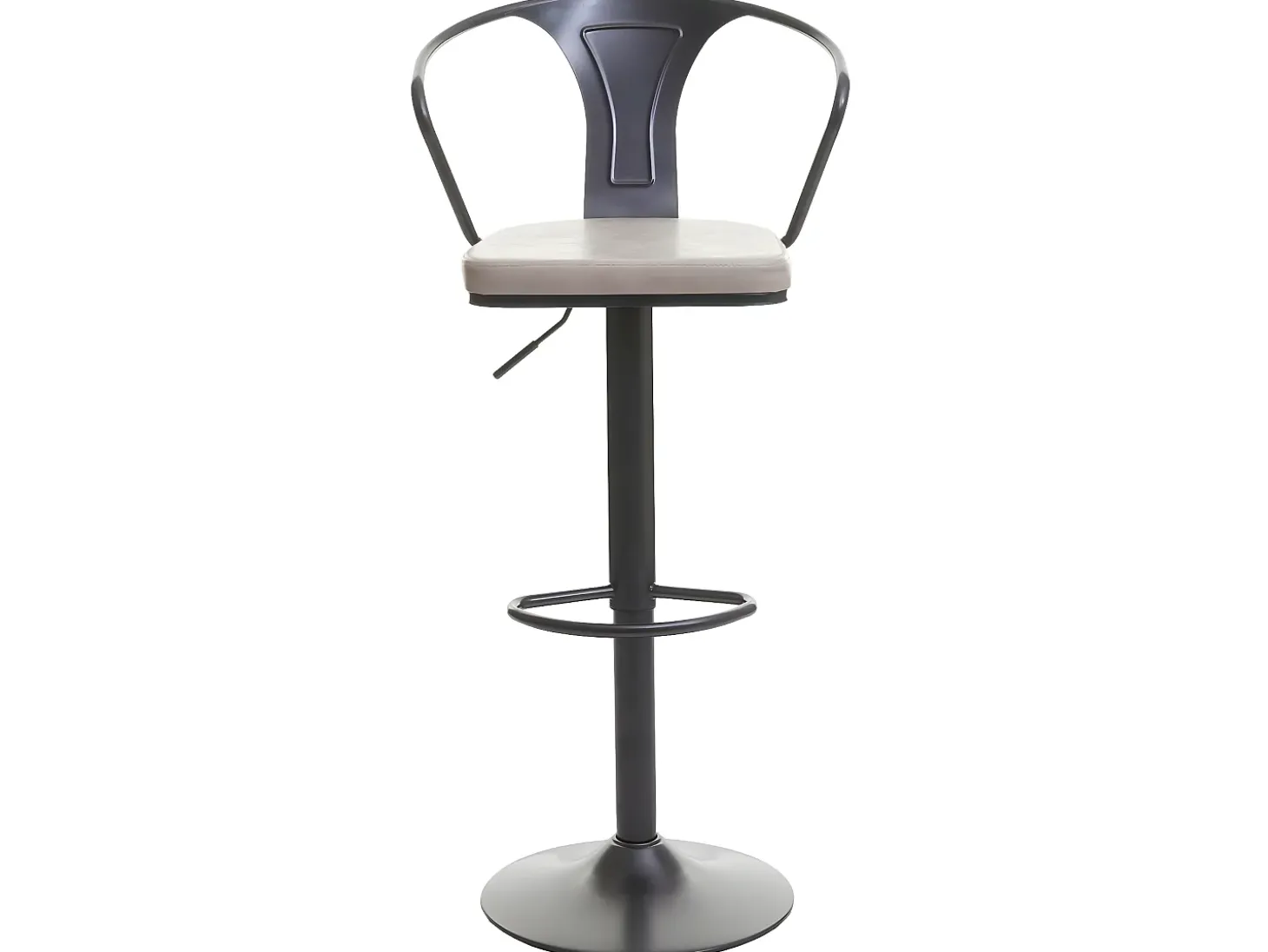 Taburete de bar MCW-H10b (juego de 2), vintage negro-crema