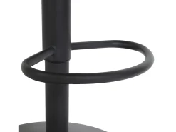 Taburete de bar MCW-M67, marrón oscuro pie negro
