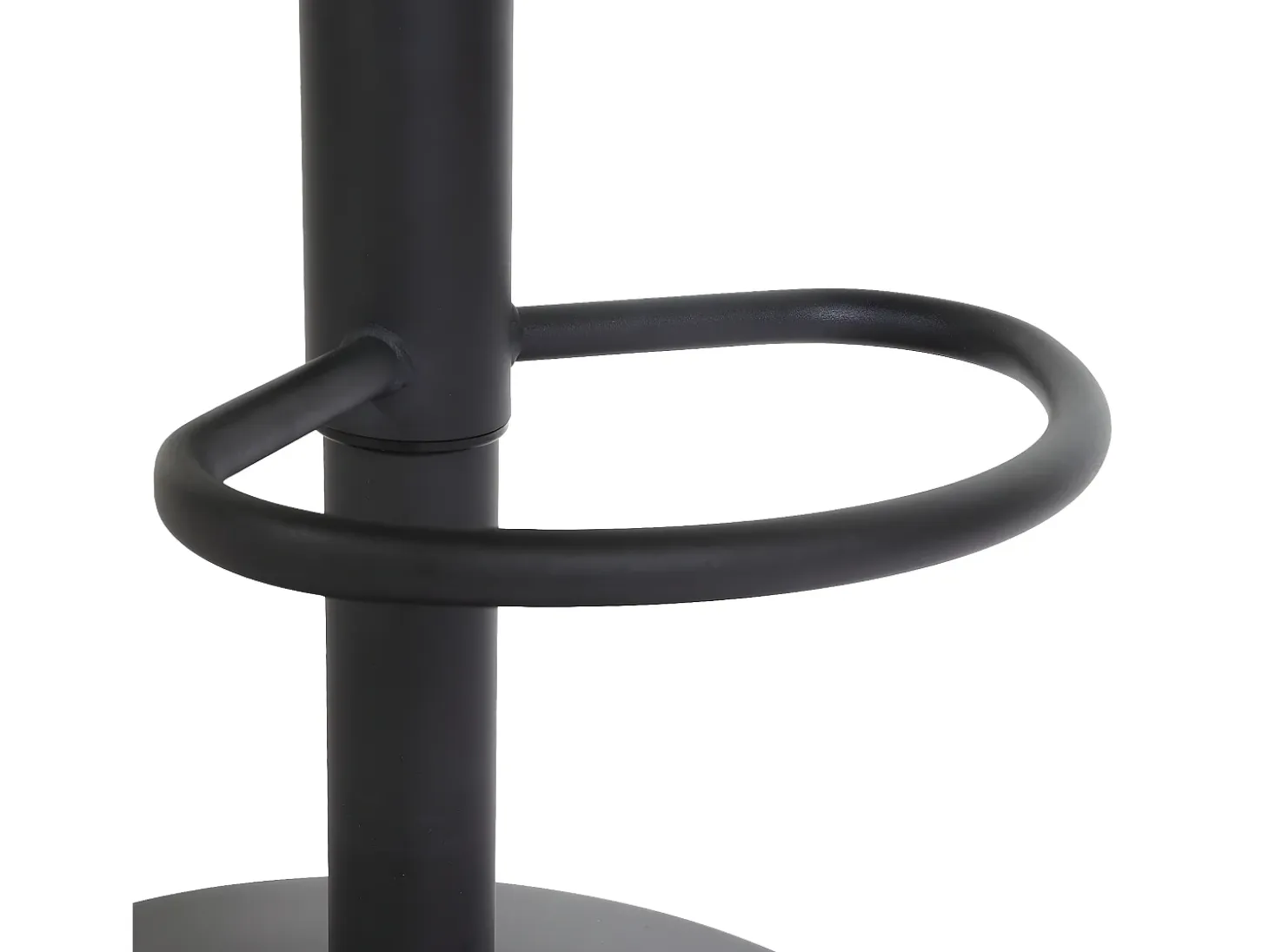 Taburete de bar MCW-M67, marrón oscuro pie negro