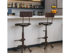 Taburete de bar MCW-N26, color cobre
