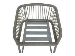 Taburete de bar MCW-O22 (juego de 2), gris claro, cojín topo