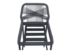 Taburete de bar MCW-O21 (set de 2), antracita, cojín topo