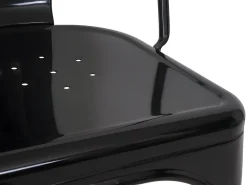 Taburete de bar metálico MCW-A73, negro