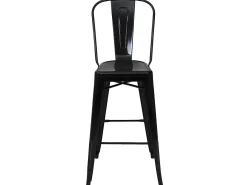 Taburete de bar metálico MCW-A73, negro