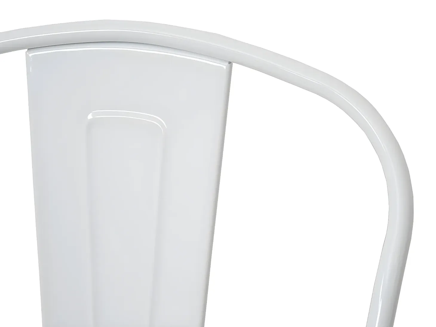 Taburete de bar metálico MCW-A73, blanco