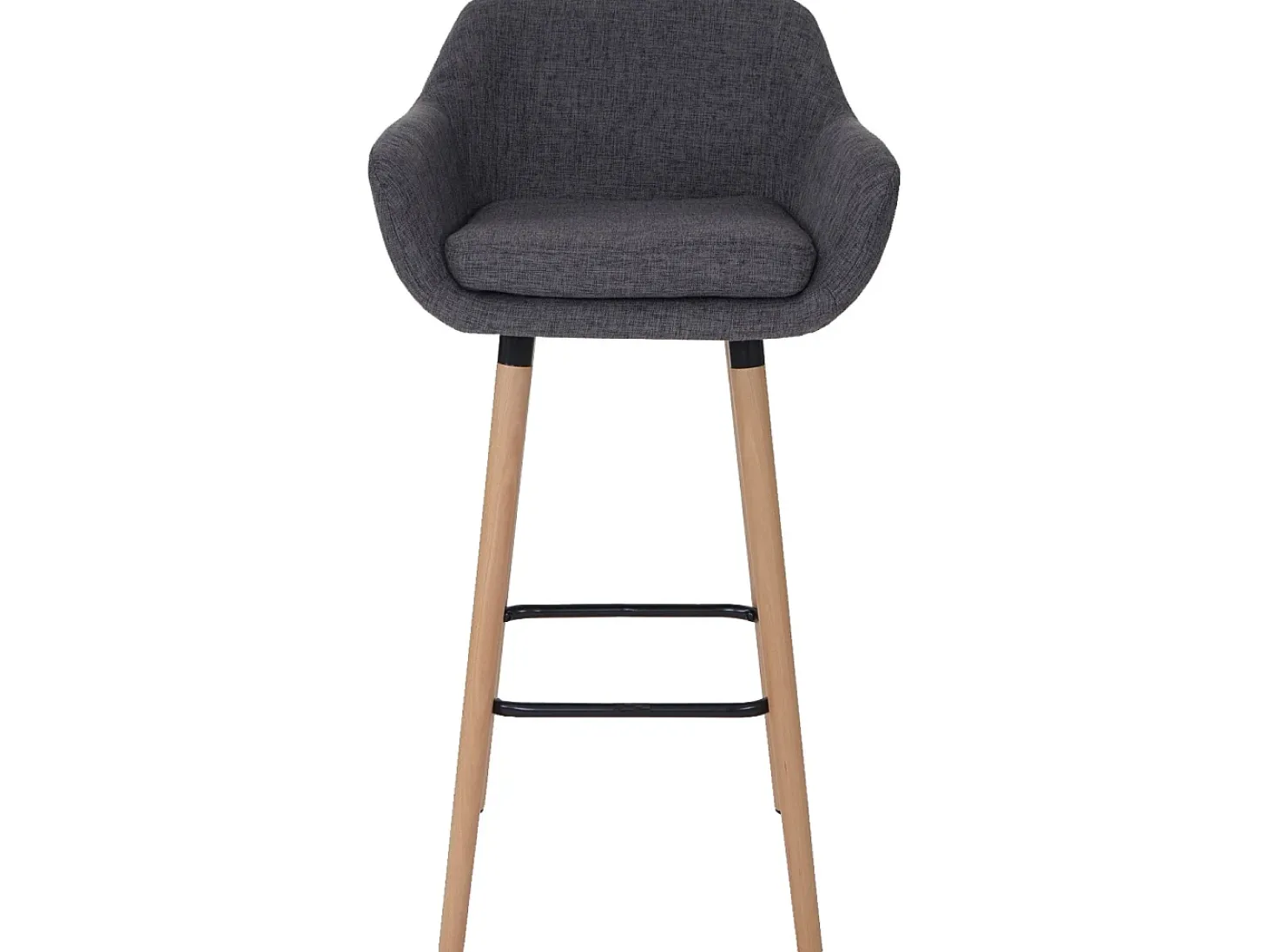 Taburete de bar Vaasa T381, textil, gris