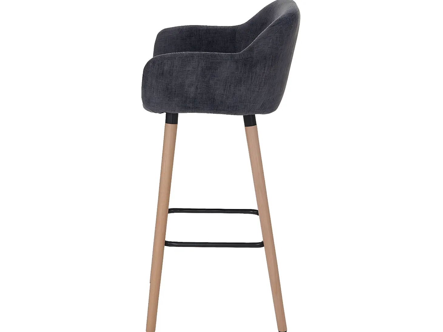 Taburete de bar Vaasa T381, textil, gris