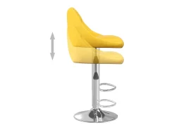 Taburete de cocina 2 unidades terciopelo amarillo mostaza