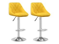 Taburete de cocina 2 unidades terciopelo amarillo mostaza