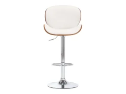 Taburete de cocina cuero sintético blanco