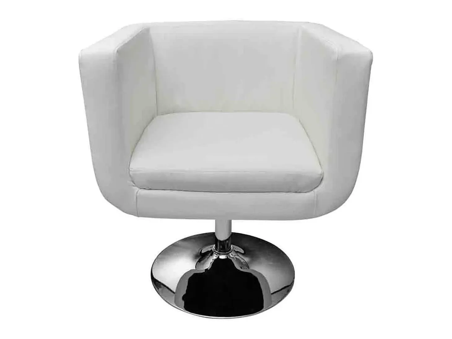 Taburete de cocina cuero sintético blanco