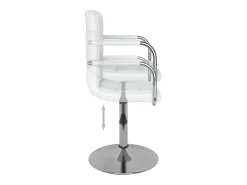 Taburete de cocina cuero sintético blanco