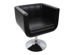 Taburete de cocina cuero sintético negro