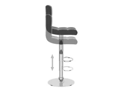 Taburete de cocina de cuero sintético negro