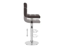 Taburete de cocina de cuero sintético marrón