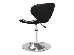 Taburete de cocina de cuero sintético negro ES63953