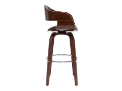 Taburete de cocina de diseño negro con madera oscura 67.5 cm GAO