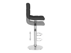 Taburete de cocina de tela negro