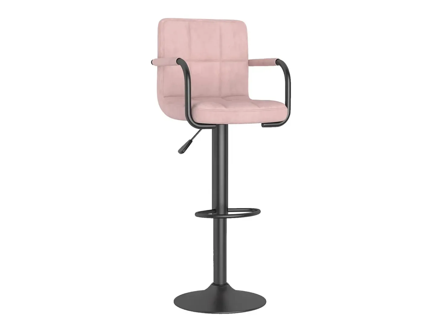 Taburete de cocina de terciopelo rosa