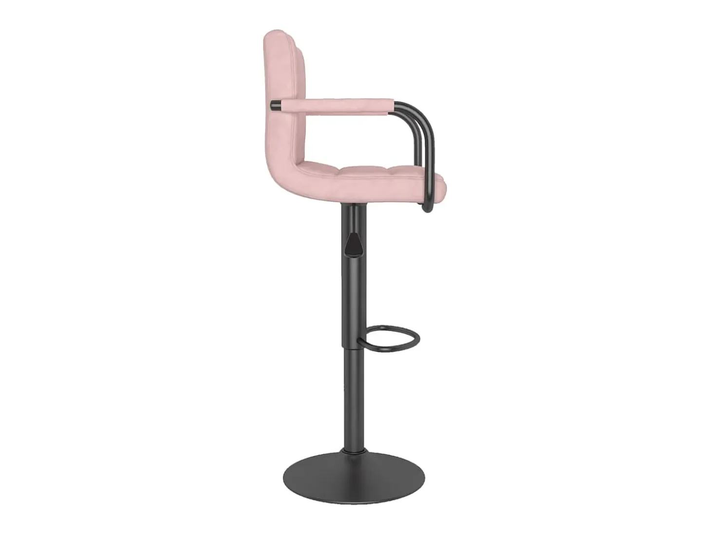 Taburete de cocina de terciopelo rosa
