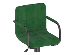 Taburete de cocina de terciopelo verde oscuro