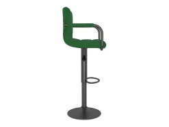 Taburete de cocina de terciopelo verde oscuro