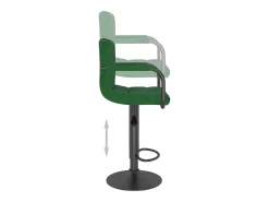 Taburete de cocina de terciopelo verde oscuro