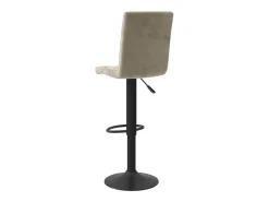 Taburete de cocina de terciopelo gris claro