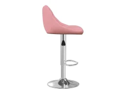 Taburete de cocina de terciopelo rosa