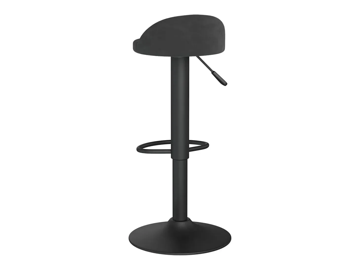 Taburete de cocina de terciopelo negro