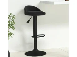 Taburete de cocina de terciopelo negro